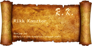 Rikk Kasztor névjegykártya